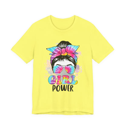 Empowering Girl Power Tee, Unisex T-Shirt for Girls, Feminist Apparel, Gift for Her, Cute Summer Top, Casual Statement Shirt Yellow