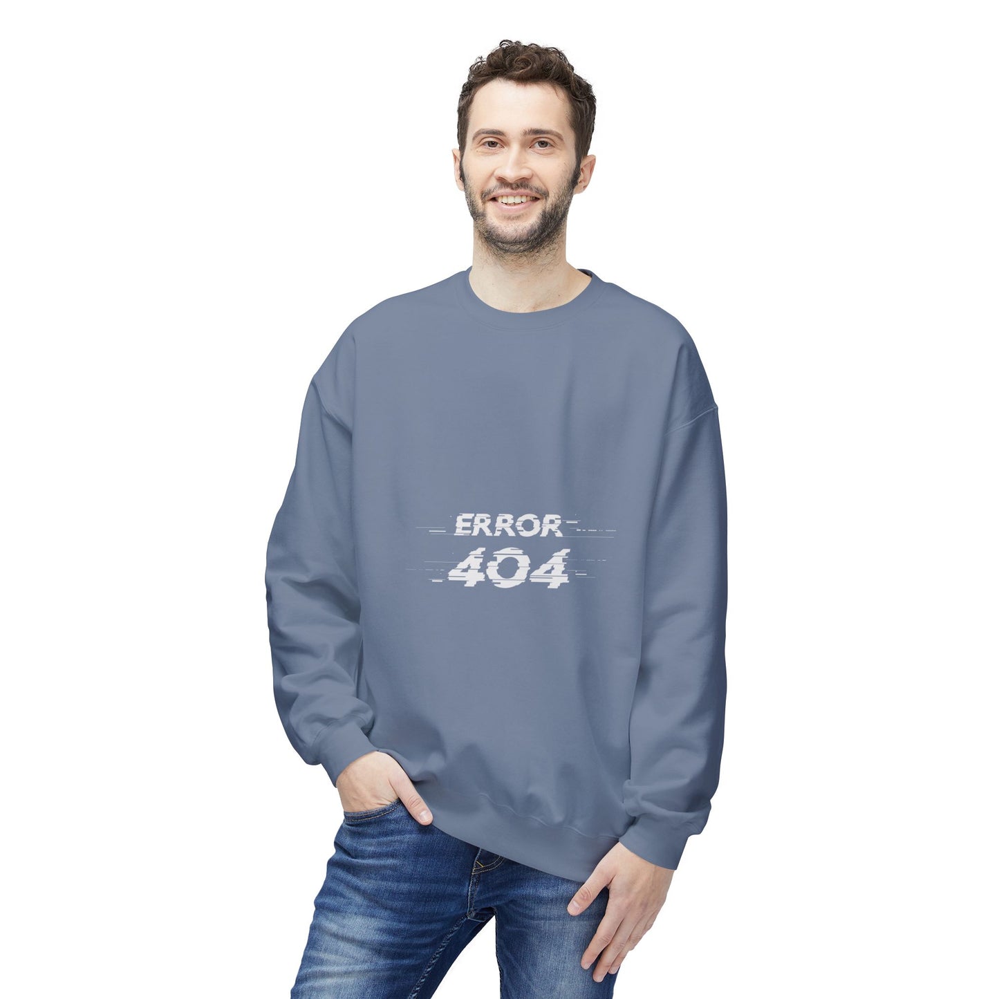 Error 404 Crewneck Sweatshirt, Funny Gift for Tech Lovers, Unisex Fleece Sweater, Casual Outfit, Geeky Humor Clothing