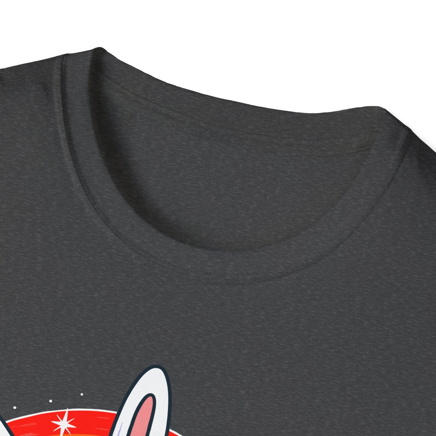 Rainbow Rabbit Cool Vibes Unisex T-Shirt, Fun Gift for Animal Lovers, Perfect for Parties, Birthdays, and Everyday Wear