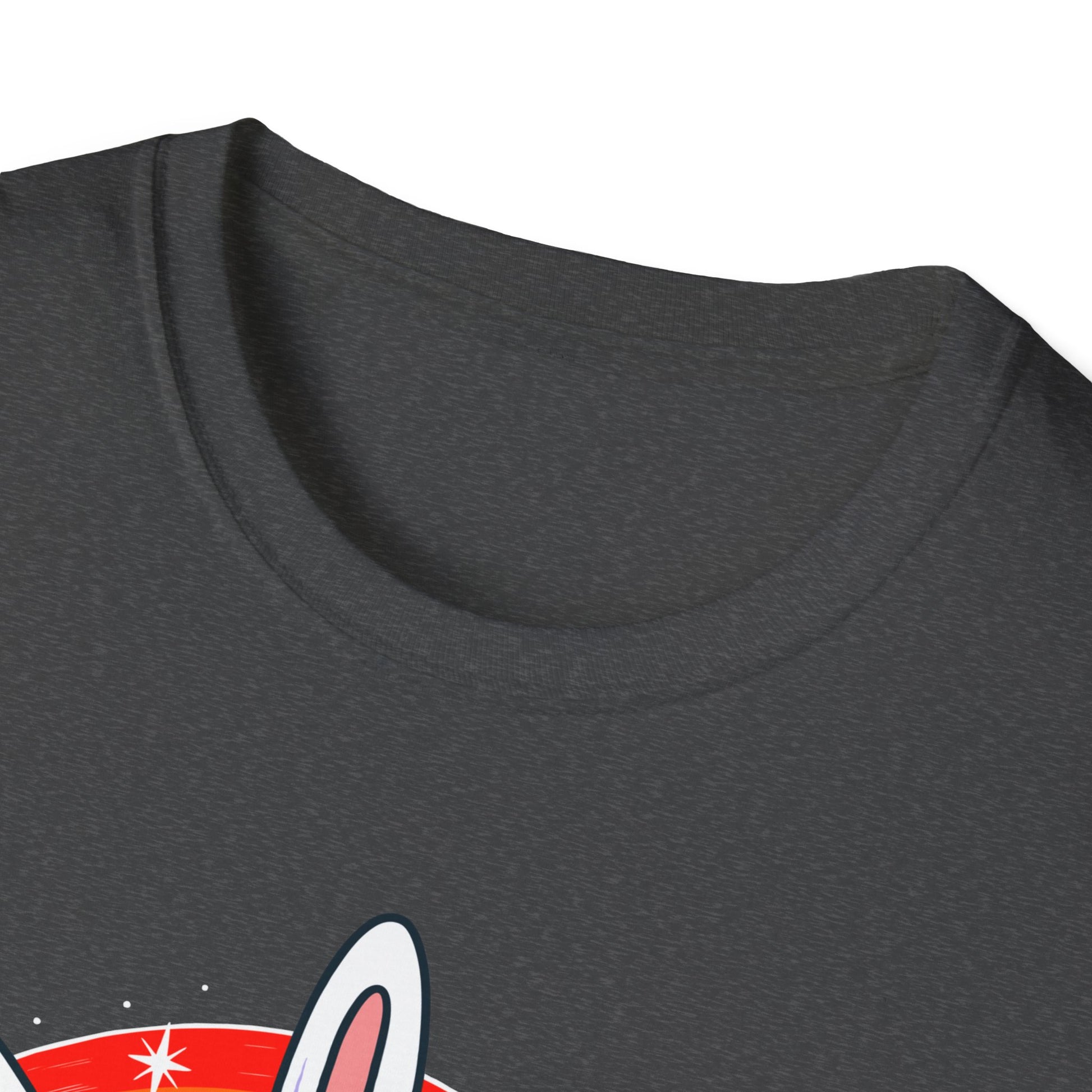 Rainbow Rabbit Cool Vibes Unisex T-Shirt, Fun Gift for Animal Lovers, Perfect for Parties, Birthdays, and Everyday Wear