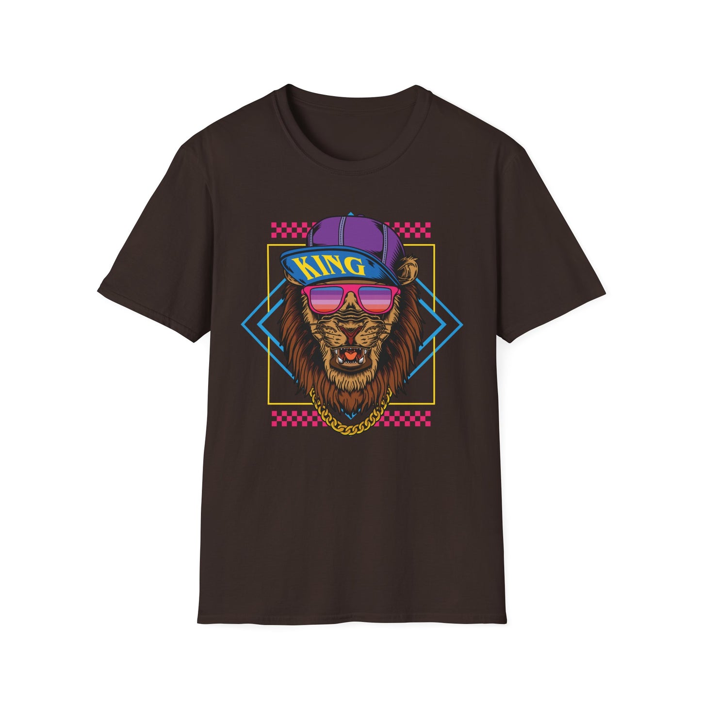 King Lion Graphic T-Shirt, Unisex Tee, Casual Wear, Gift for Animal Lovers, Streetwear, Festival Fashion
