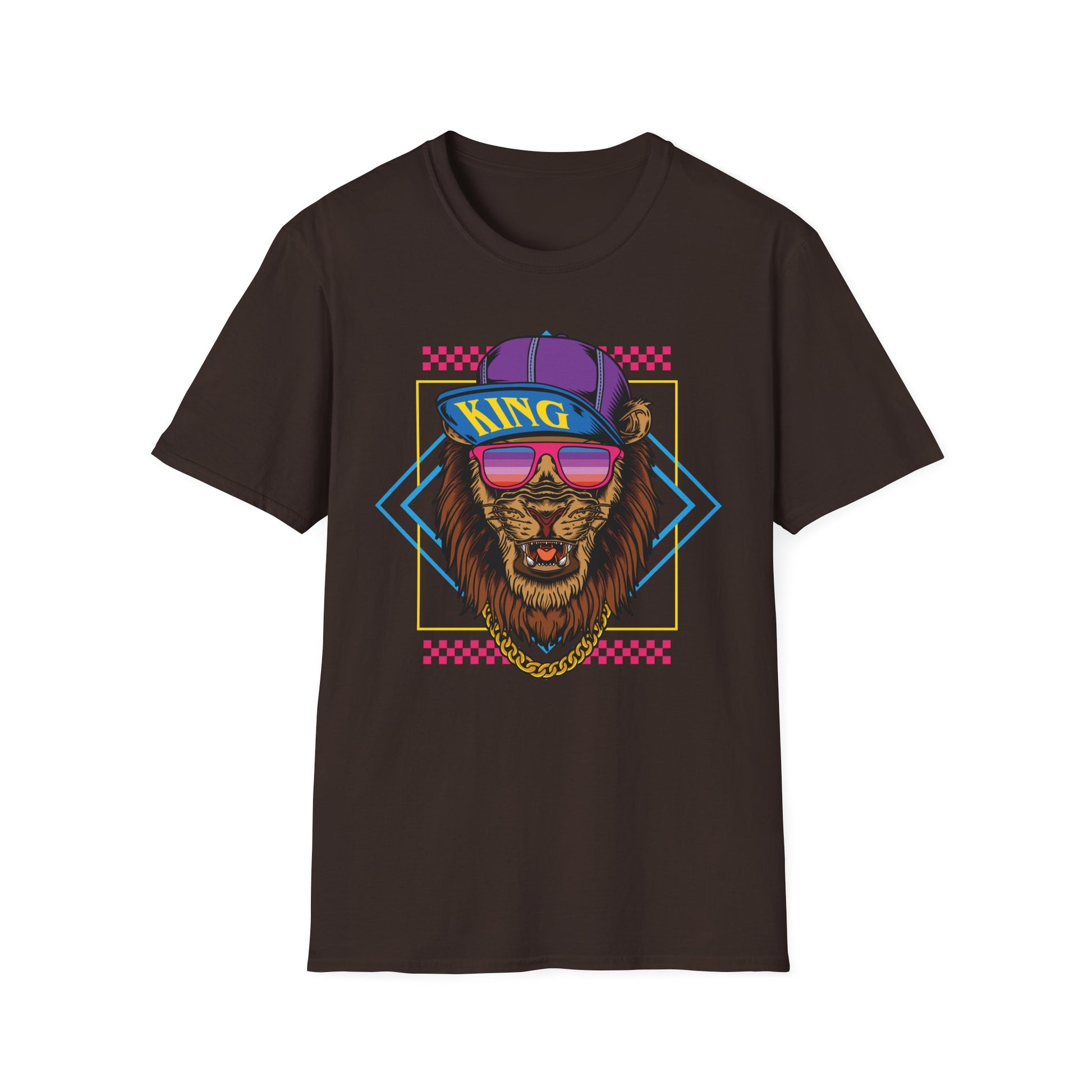 King Lion Graphic T-Shirt, Unisex Tee, Casual Wear, Gift for Animal Lovers, Streetwear, Festival Fashion