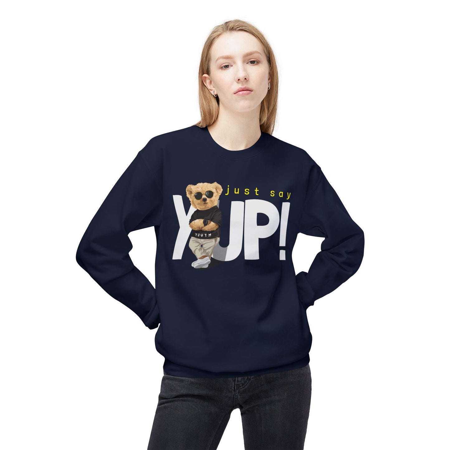 Cute Animal Graphic Fleece Sweatshirt, Cozy Crewneck for Animal Lovers, Perfect Gift for Birthdays, Holidays, Casual Wear