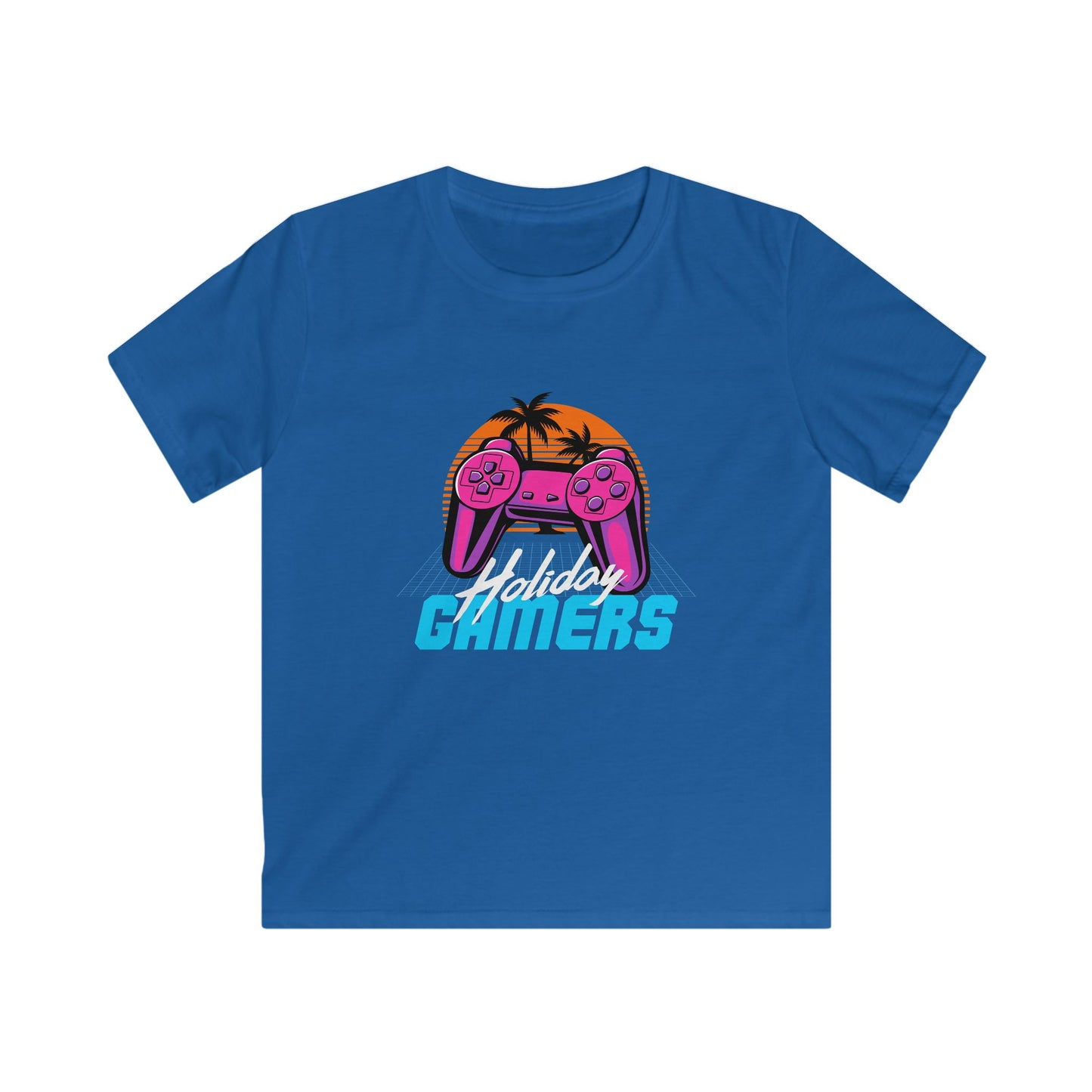 Video Game Kids Tee, Holiday Gamers T-Shirt, Gamer Gift, Nostalgic Gaming Shirt, Playful Kids Apparel Royal