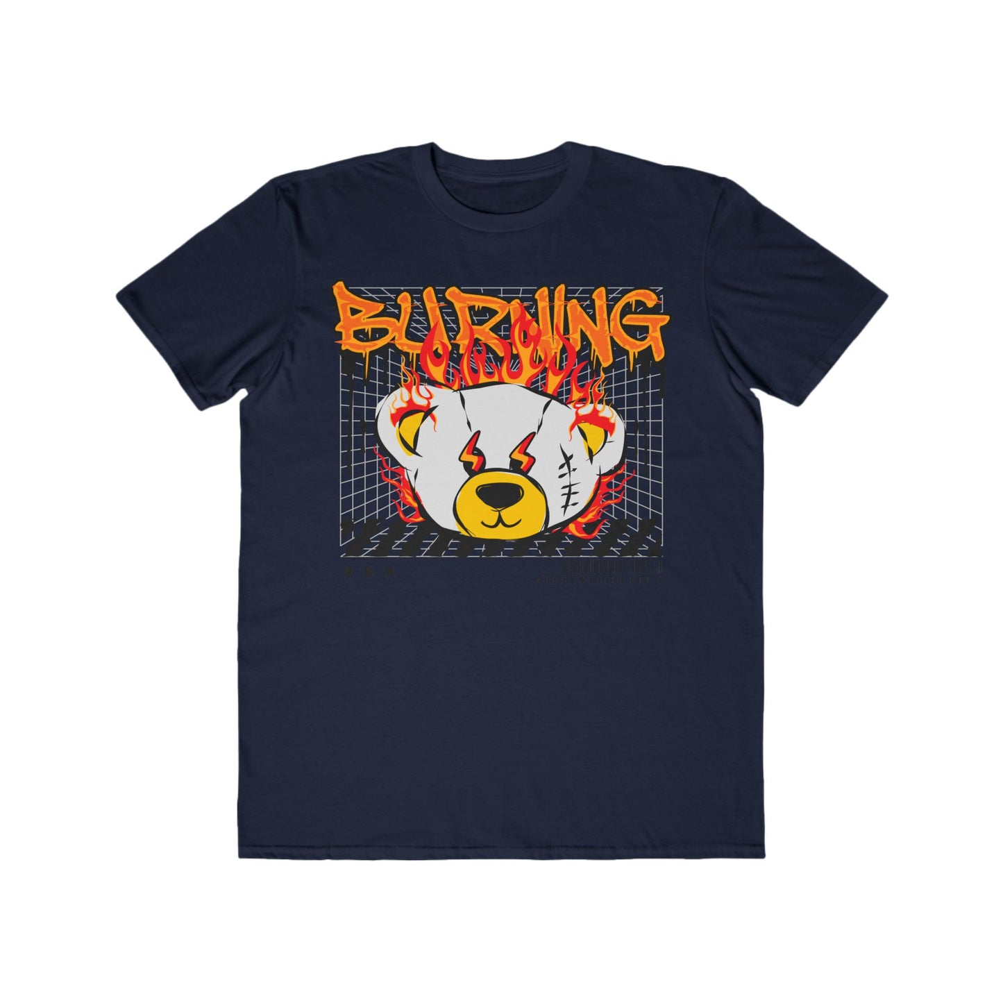 Men's Graphic Tee, Urban Wear For Men, Cool Street Style, Perfect Gift for Birthdays, Festivals, Burning Bear Design Navy