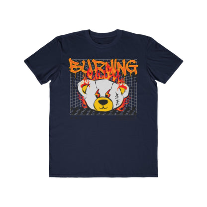 Men's Graphic Tee, Urban Wear For Men, Cool Street Style, Perfect Gift for Birthdays, Festivals, Burning Bear Design Navy