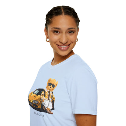 Luxury Lifestyle Bear T-Shirt, Vintage Car Tee, Unisex Graphic Shirt, Cool Fashion Apparel, Gift for Car Enthusiasts