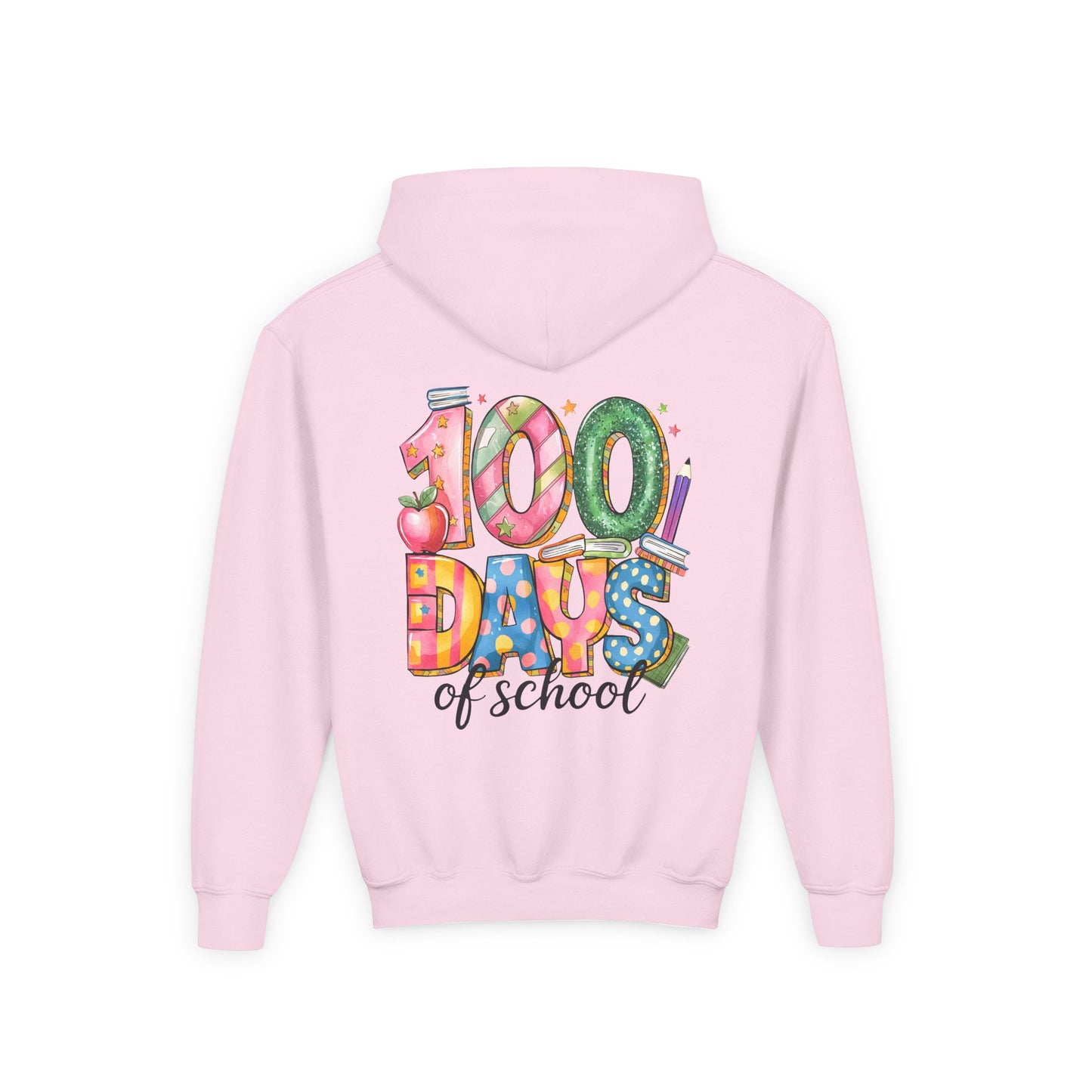 100 Days of School Youth Hoodie, Celebrate Achievement Sweatshirt, Fun Kids Apparel, School Milestone Gift, Classroom Celebration Wear