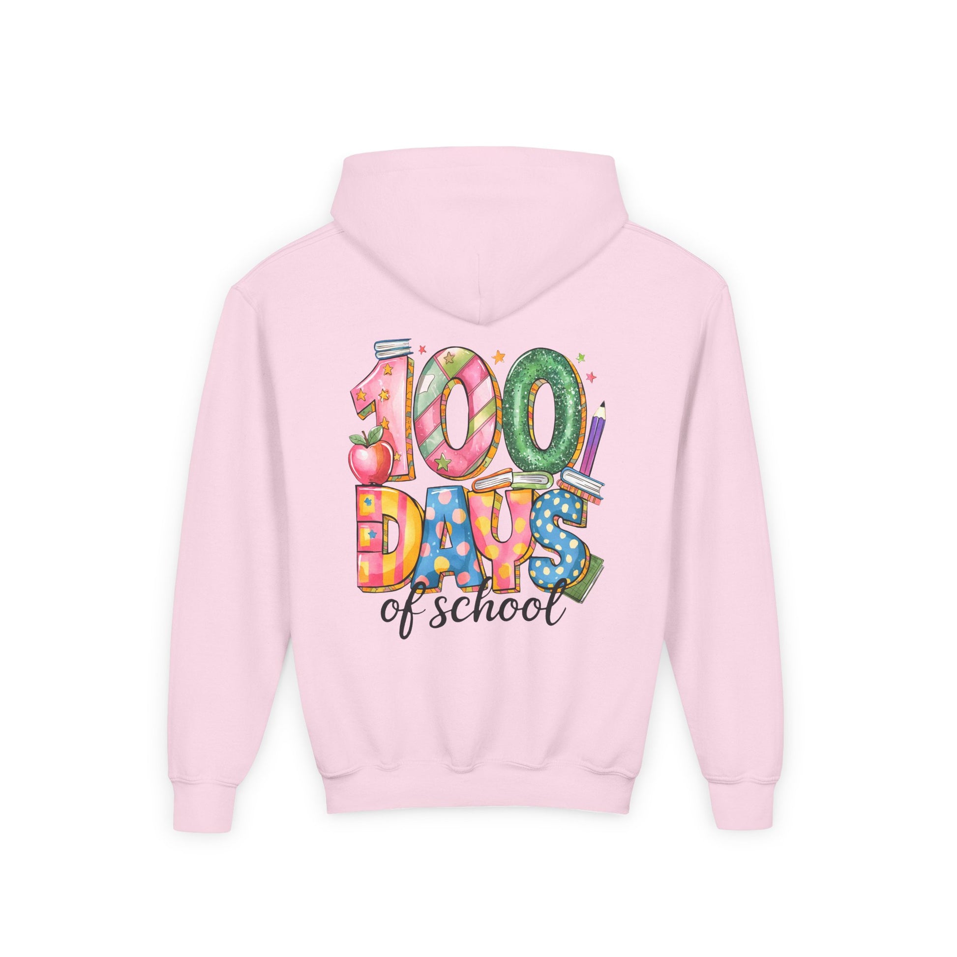 100 Days of School Youth Hoodie, Celebrate Achievement Sweatshirt, Fun Kids Apparel, School Milestone Gift, Classroom Celebration Wear