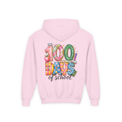 100 Days of School Youth Hoodie, Celebrate Achievement Sweatshirt, Fun Kids Apparel, School Milestone Gift, Classroom Celebration Wear