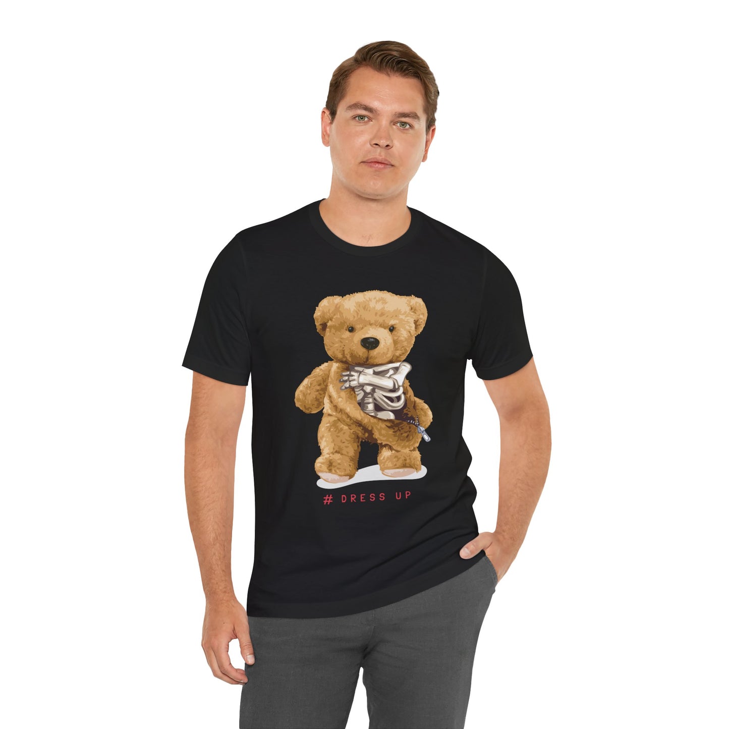 Cute Bear Dress Up Tee - Animal Lover Shirt, Gift for Kids, Playful Outfit for Birthdays, Fun Casual Wear, Adorable Graphic Tee