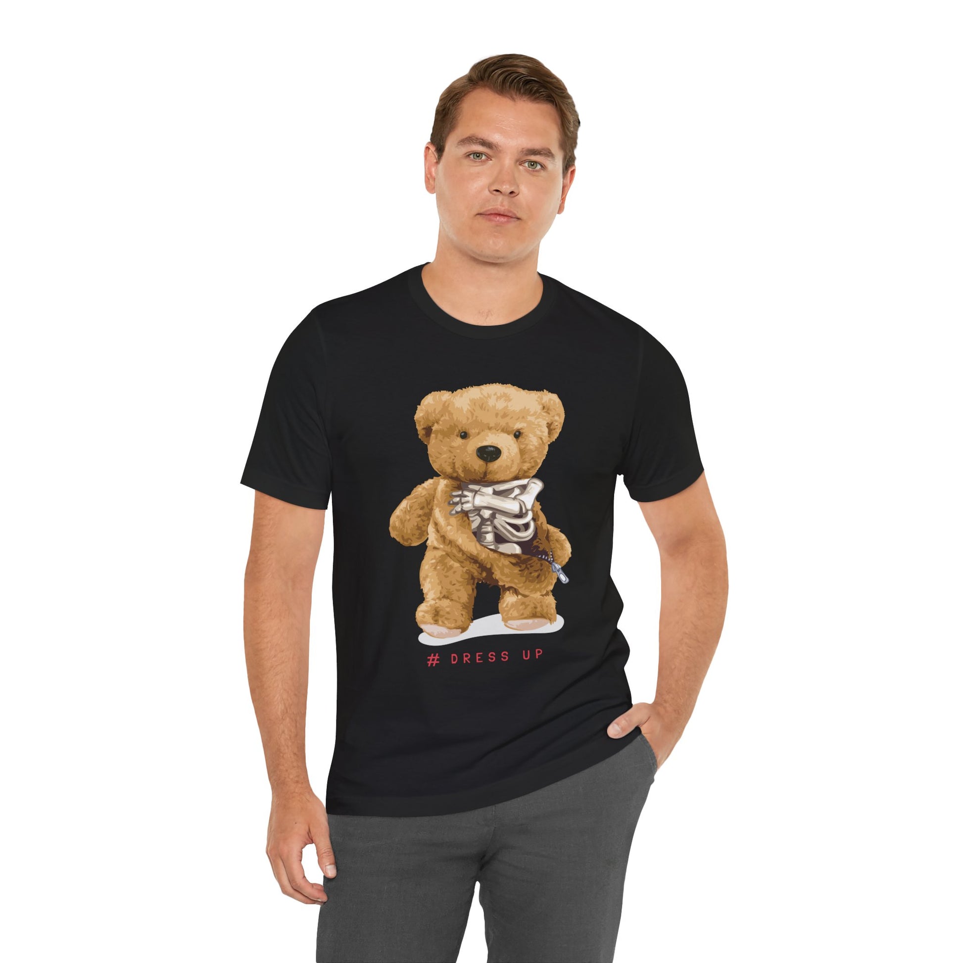 Cute Bear Dress Up Tee - Animal Lover Shirt, Gift for Kids, Playful Outfit for Birthdays, Fun Casual Wear, Adorable Graphic Tee