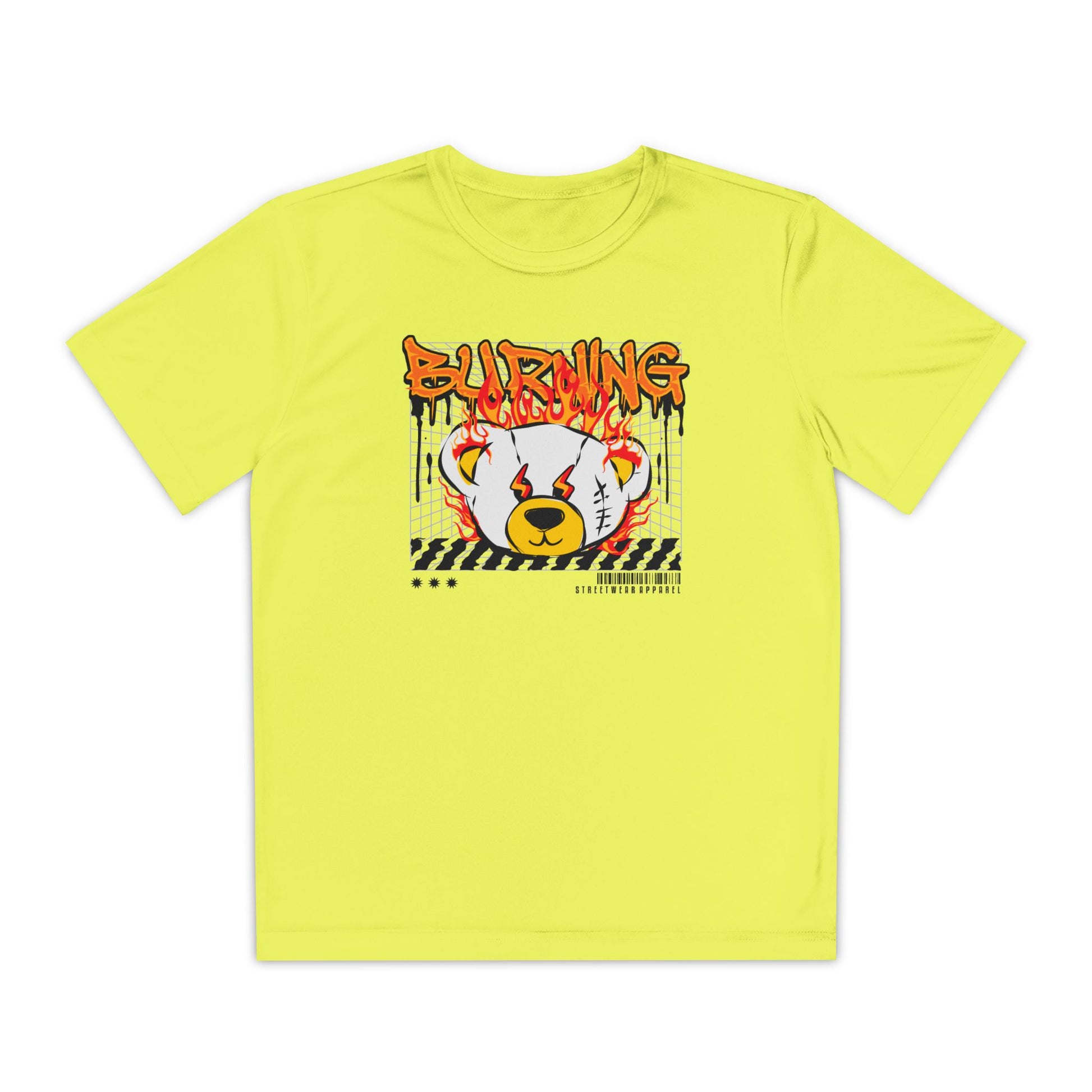 Burning Bear Youth Competitor Tee, Graphic T-Shirt, Trendy Kids Apparel, Streetwear, Cool Gift for Boys and Girls