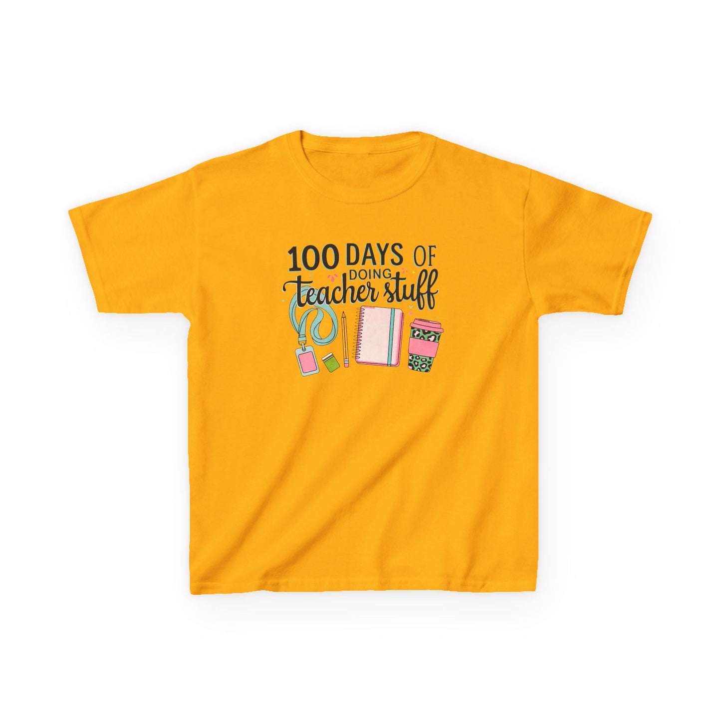 Teacher Appreciation Kids Tee, 100 Days of Teacher Stuff Shirt, School Spirit Tee, Gift for Future Educators, Kids' Classroom Apparel