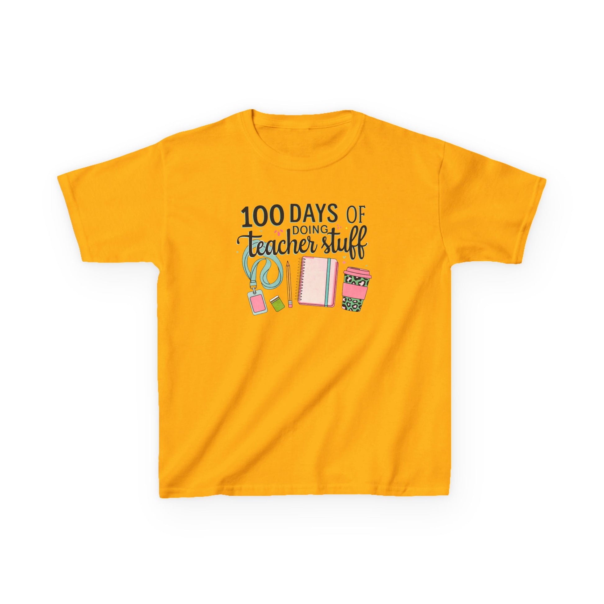 Teacher Appreciation Kids Tee, 100 Days of Teacher Stuff Shirt, School Spirit Tee, Gift for Future Educators, Kids' Classroom Apparel