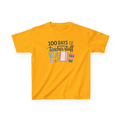Teacher Appreciation Kids Tee, 100 Days of Teacher Stuff Shirt, School Spirit Tee, Gift for Future Educators, Kids' Classroom Apparel