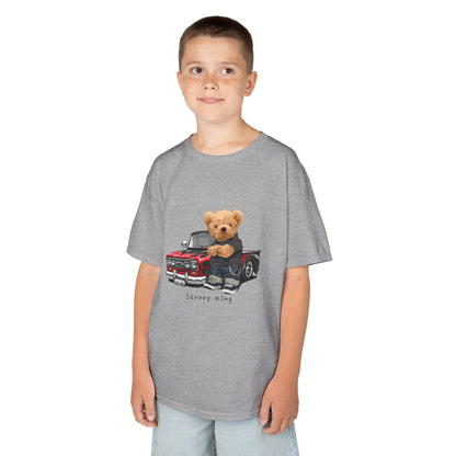 Adorable Kids Teddy Bear Tee, Fun Kids Shirt, Cute Casual Wear, Animal Lover Gift, Birthday Present, Childrens Clothing Sport Grey