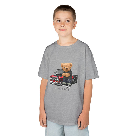 Adorable Kids Teddy Bear Tee, Fun Kids Shirt, Cute Casual Wear, Animal Lover Gift, Birthday Present, Childrens Clothing Sport Grey