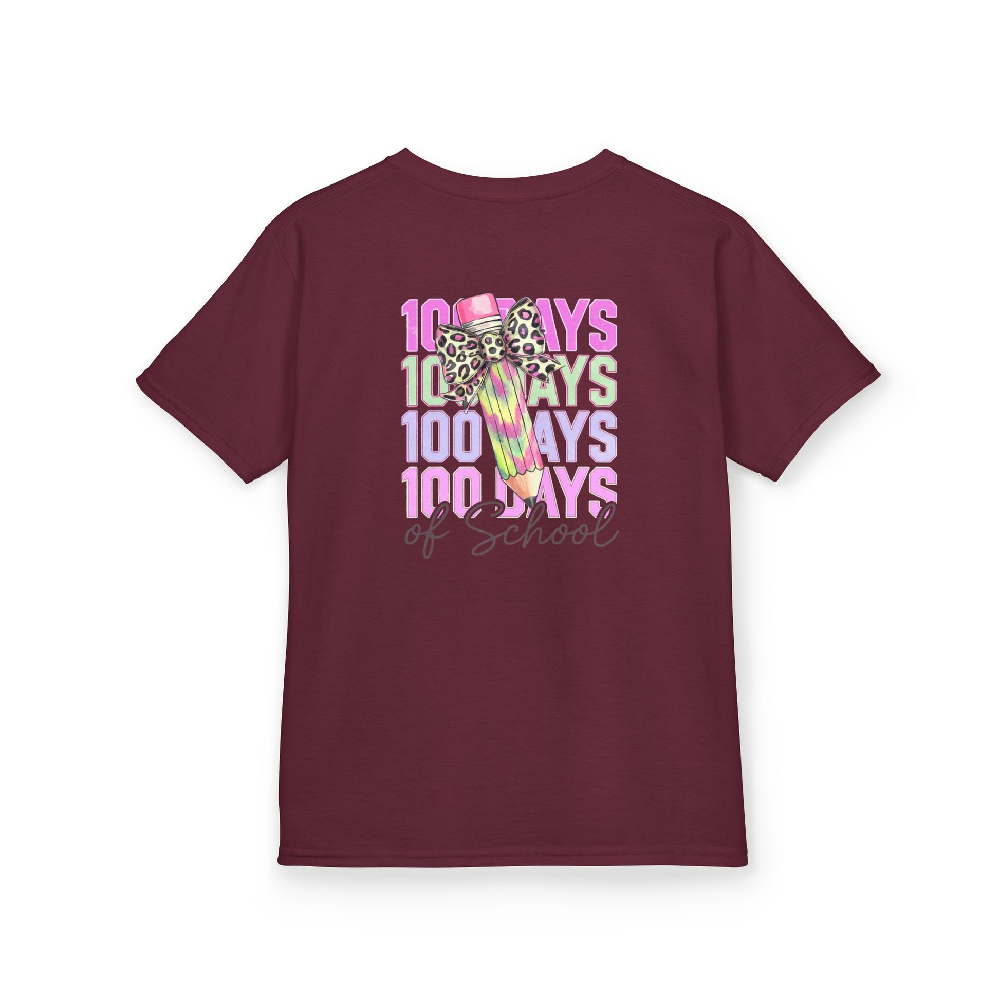 Kids 100 Days of School Tee, Fun Kids' T-Shirt, Celebration Shirt for Back to School, Kindergarten Milestone Gift, Cute Animal Print Design