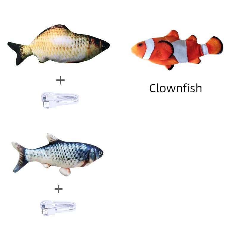 Without Cat Nip Version - Electric Jumping Fish Simulation Electric Fish Toy Set J