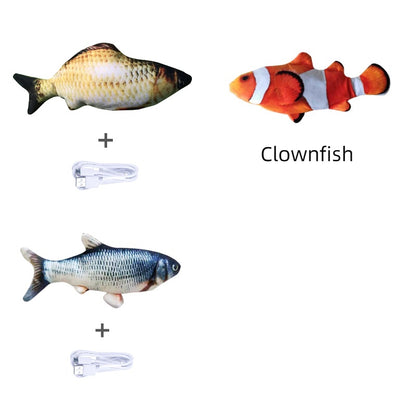 Without Cat Nip Version - Electric Jumping Fish Simulation Electric Fish Toy Set J