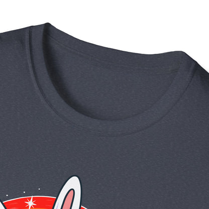 Rainbow Rabbit Cool Vibes Unisex T-Shirt, Fun Gift for Animal Lovers, Perfect for Parties, Birthdays, and Everyday Wear