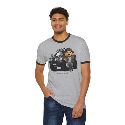 Adventure Bear Ringer T-Shirt | Casual Wear, Gifts for Kids & Teens, Outdoor Enthusiasts, Cute Graphic Tee, Birthday Present