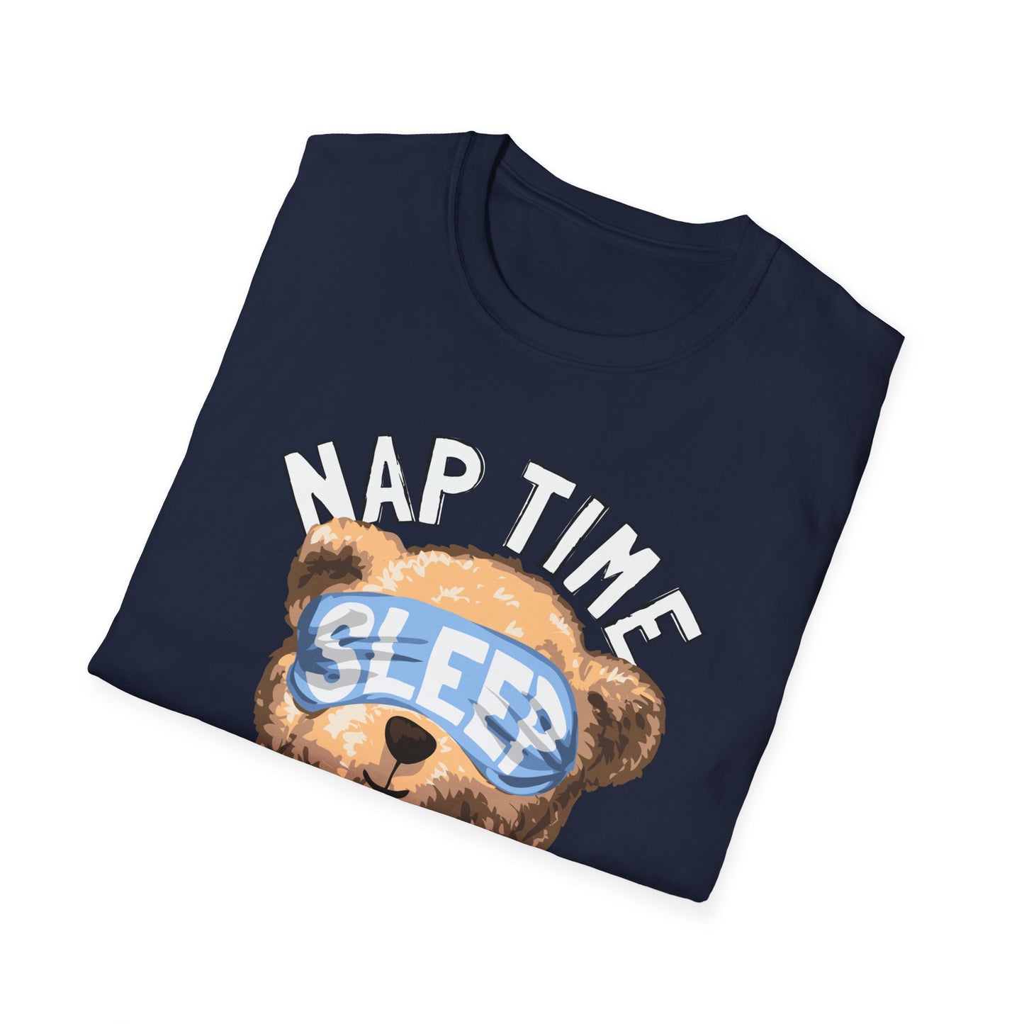 Nap Time Happy Bear Unisex T-Shirt, Sleep Shirt, Cute Graphic Tee, Cozy Relaxed Wear, Gift for Nappers, Funny Pajama T-Shirt