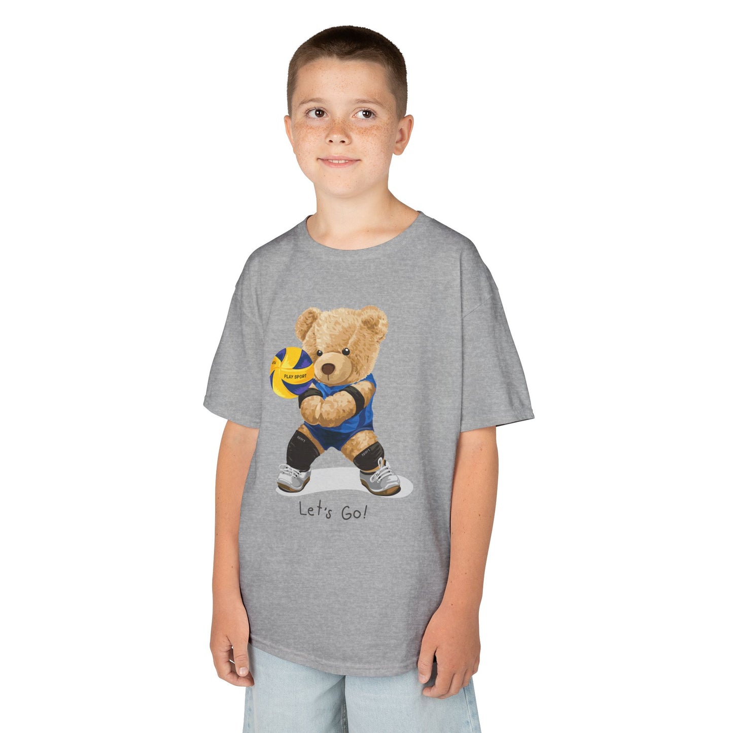 Kids Volleyball Bear Tee | Cute Animal T-Shirt, Sports Apparel, Gift for Kids, Birthday Present, Summer Outfit