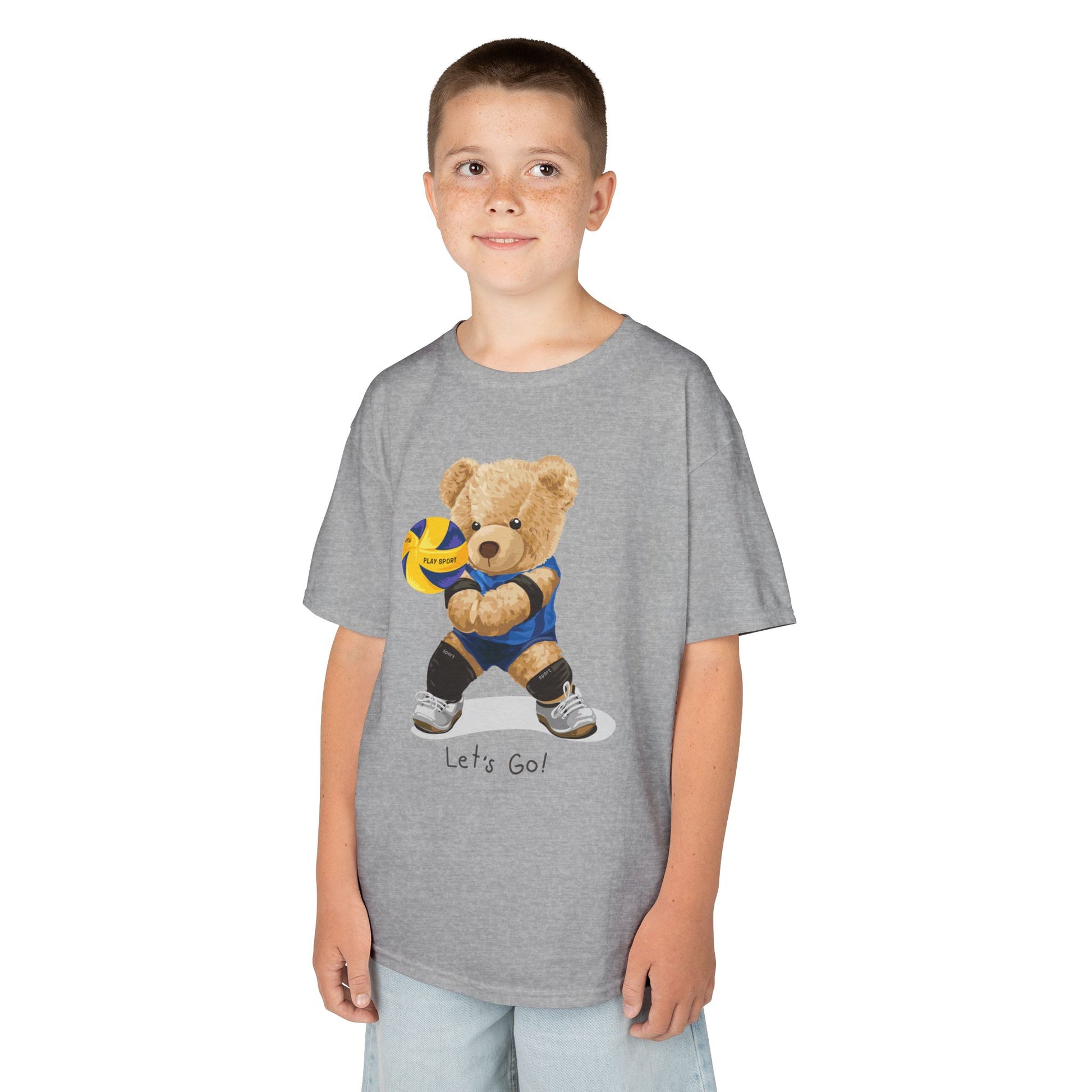 Kids Volleyball Bear Tee | Cute Animal T-Shirt, Sports Apparel, Gift for Kids, Birthday Present, Summer Outfit