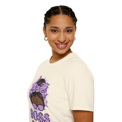 Boss Mama Unisex Softstyle T-Shirt | Trendy Graphic Tee, Gift for Moms, Mother's Day, Casual Wear, Statement Shirt