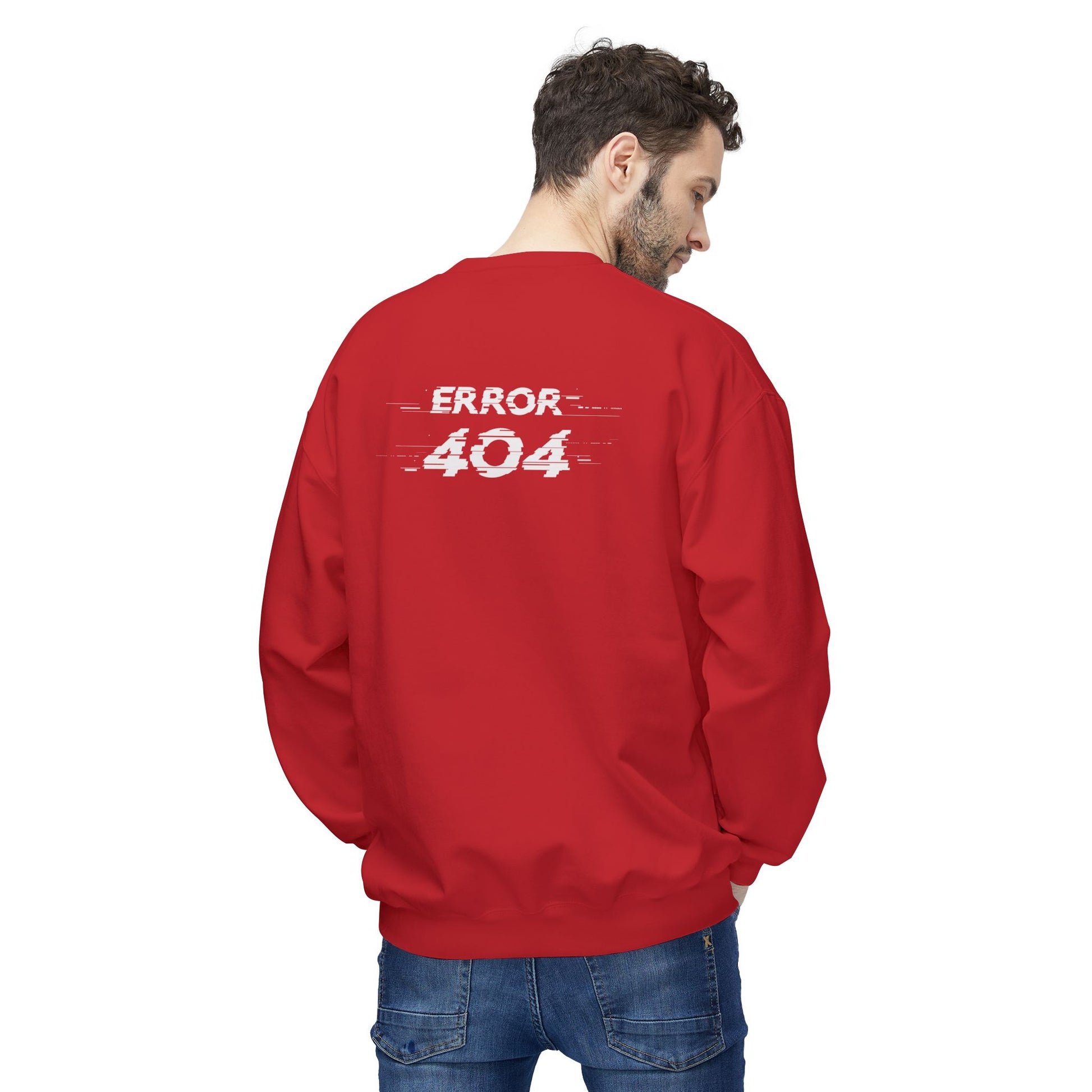 Error 404 Crewneck Sweatshirt, Funny Gift for Tech Lovers, Unisex Fleece Sweater, Casual Outfit, Geeky Humor Clothing