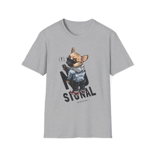 Cool Dog Graphic T-Shirt, Fun Pet Lover Tee, Casual Style for Any Occasion, Unique Gift for Dog Owners, Animal Lover Apparel Sport Grey