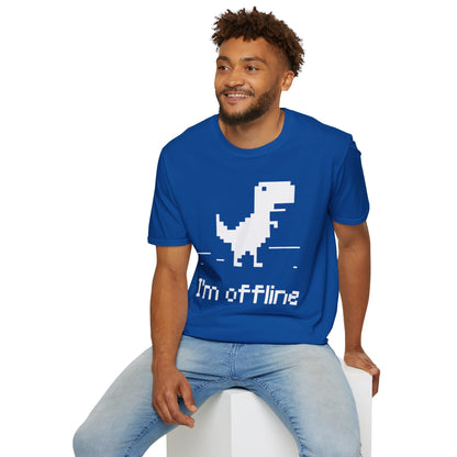 Retro Dinosaur Tee - I'm Offline T-Shirt | Perfect Gift for Gamers, Casual Wear, Retro Design, Birthday Surprise, Fun Gift