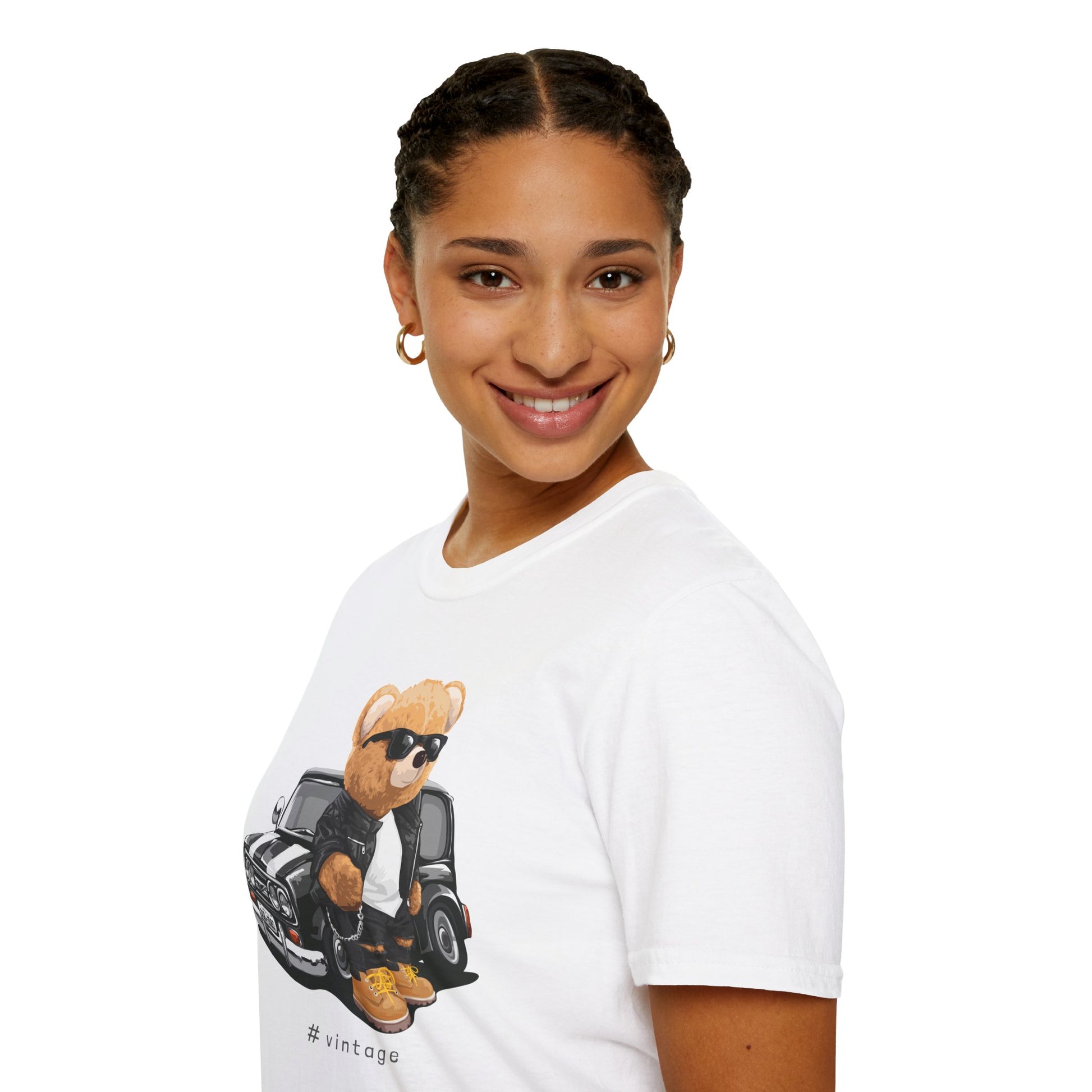 Vintage Bear Graphic T-Shirt, Cute Unisex Tee, Trendy Streetwear, Perfect Gift for Bear Lovers, Casual Outfit, Summer Wardrobe