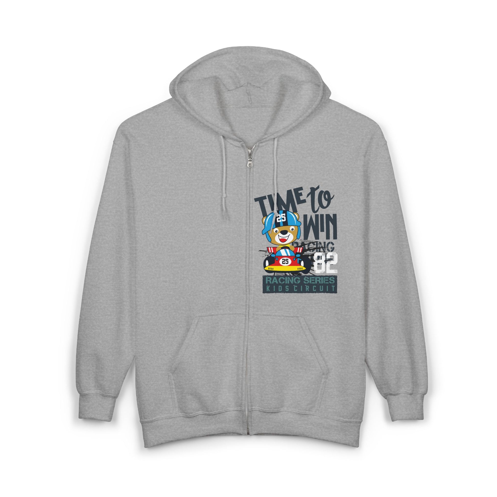 Time to Win Zip Hoodie | Unisex Heavy Blend Sweatshirt, Gift for Gamers, Sports Enthusiasts, Cozy Casual Wear, Fun Hooded Jacket