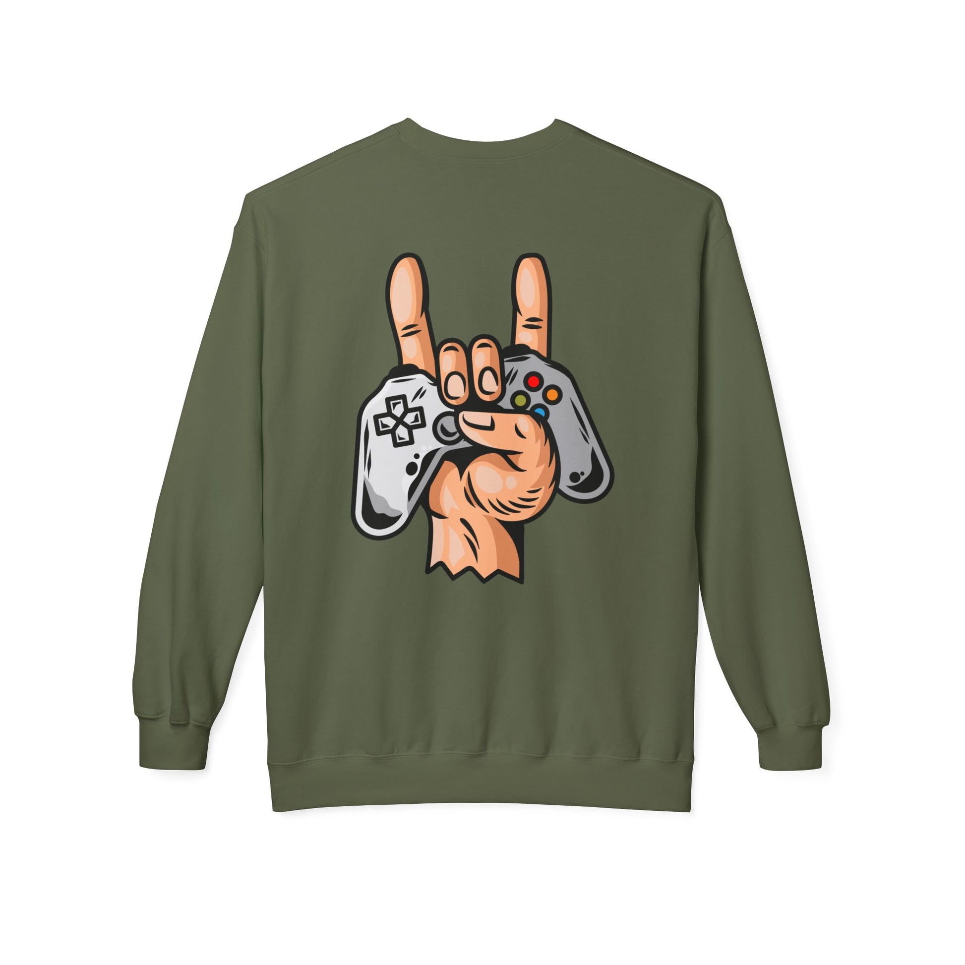 Gamer Fleece Crewneck Sweatshirt, Unisex Sweatshirt for Gamers, Gaming Apparel, Perfect Gift for Birthdays, Geek Culture, Casual Wear