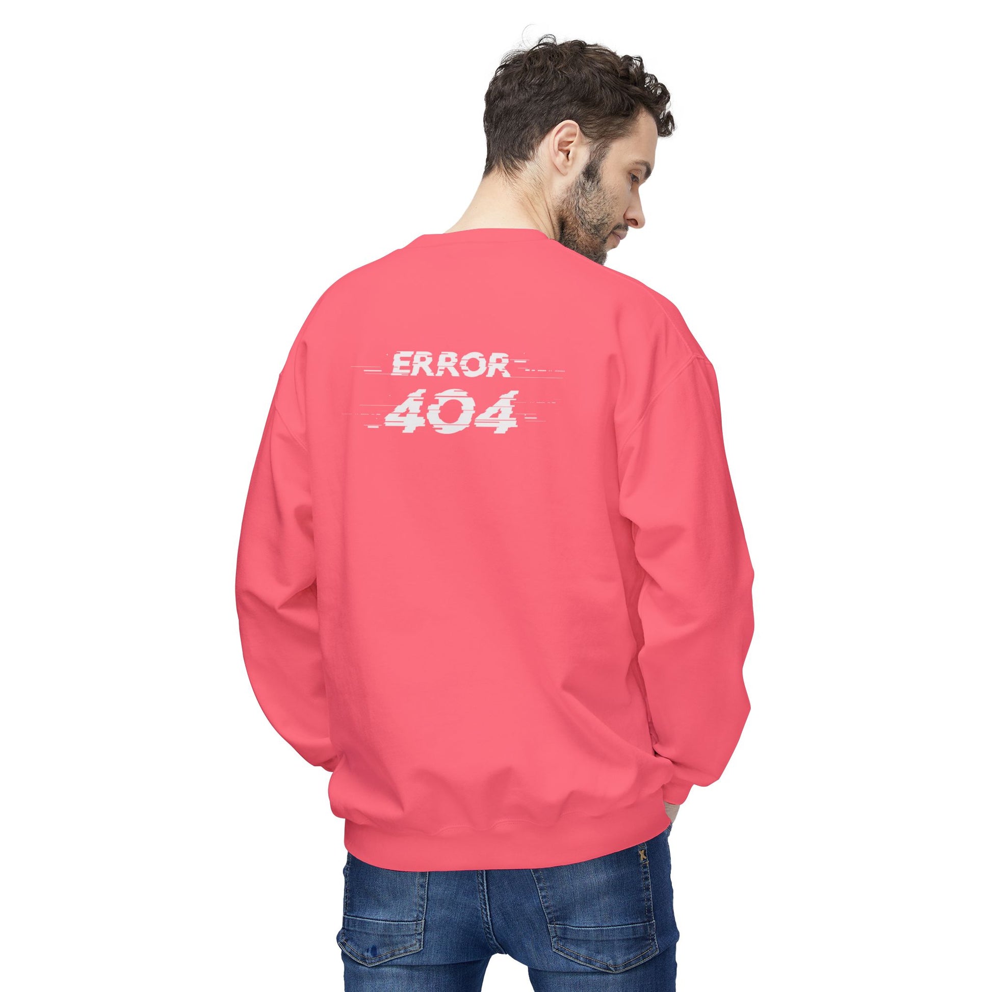 Error 404 Crewneck Sweatshirt, Funny Gift for Tech Lovers, Unisex Fleece Sweater, Casual Outfit, Geeky Humor Clothing