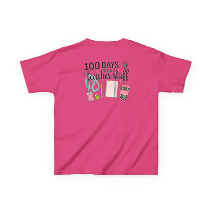 Teacher Appreciation Kids Tee, 100 Days of Teacher Stuff Shirt, School Spirit Tee, Gift for Future Educators, Kids' Classroom Apparel