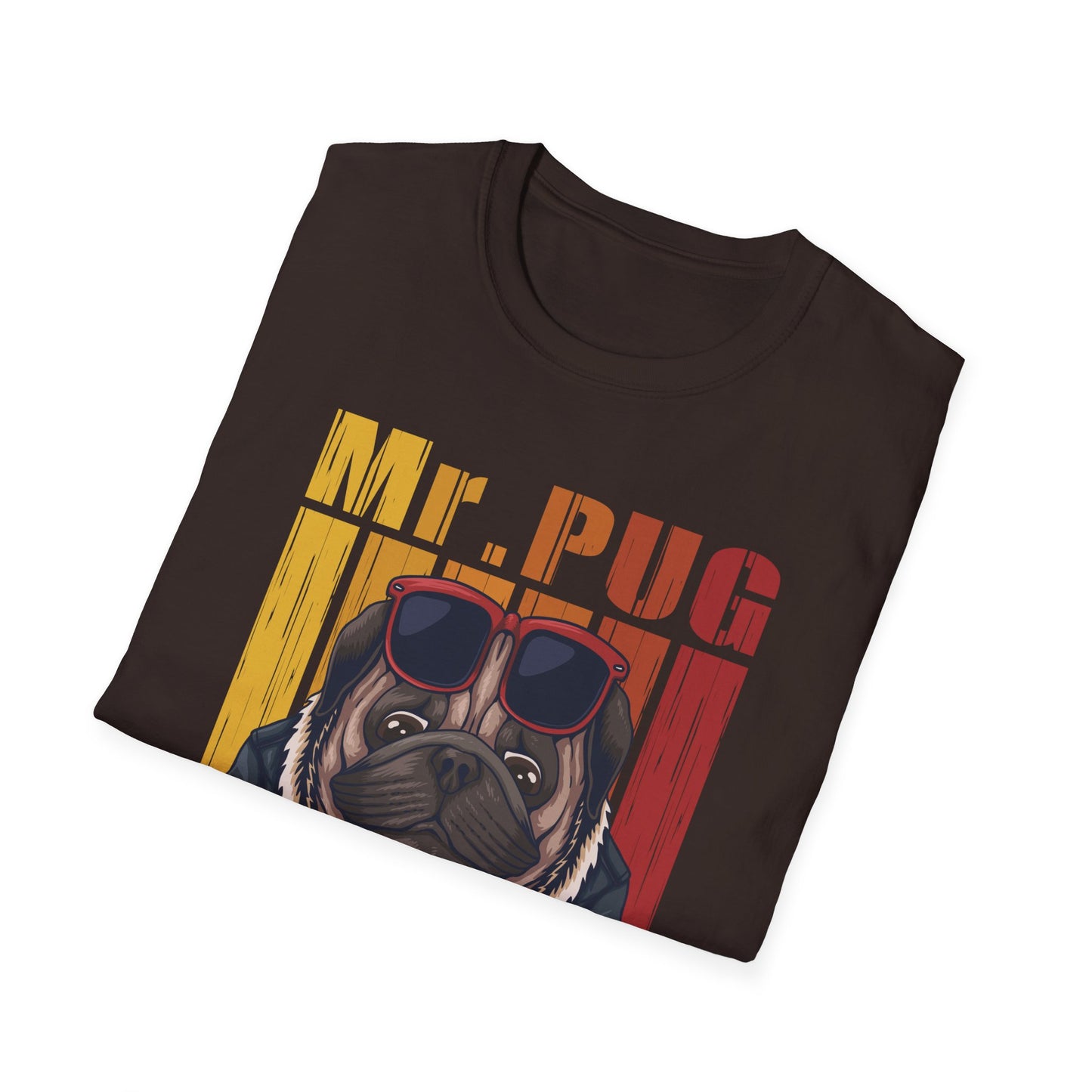 Pug Graphic T-Shirt for Dog Lovers, Unisex Softstyle Tee, Funny Pet Shirt, Gift for Dog Owners, Casual Wear, Birthday Gift