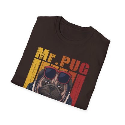 Pug Graphic T-Shirt for Dog Lovers, Unisex Softstyle Tee, Funny Pet Shirt, Gift for Dog Owners, Casual Wear, Birthday Gift