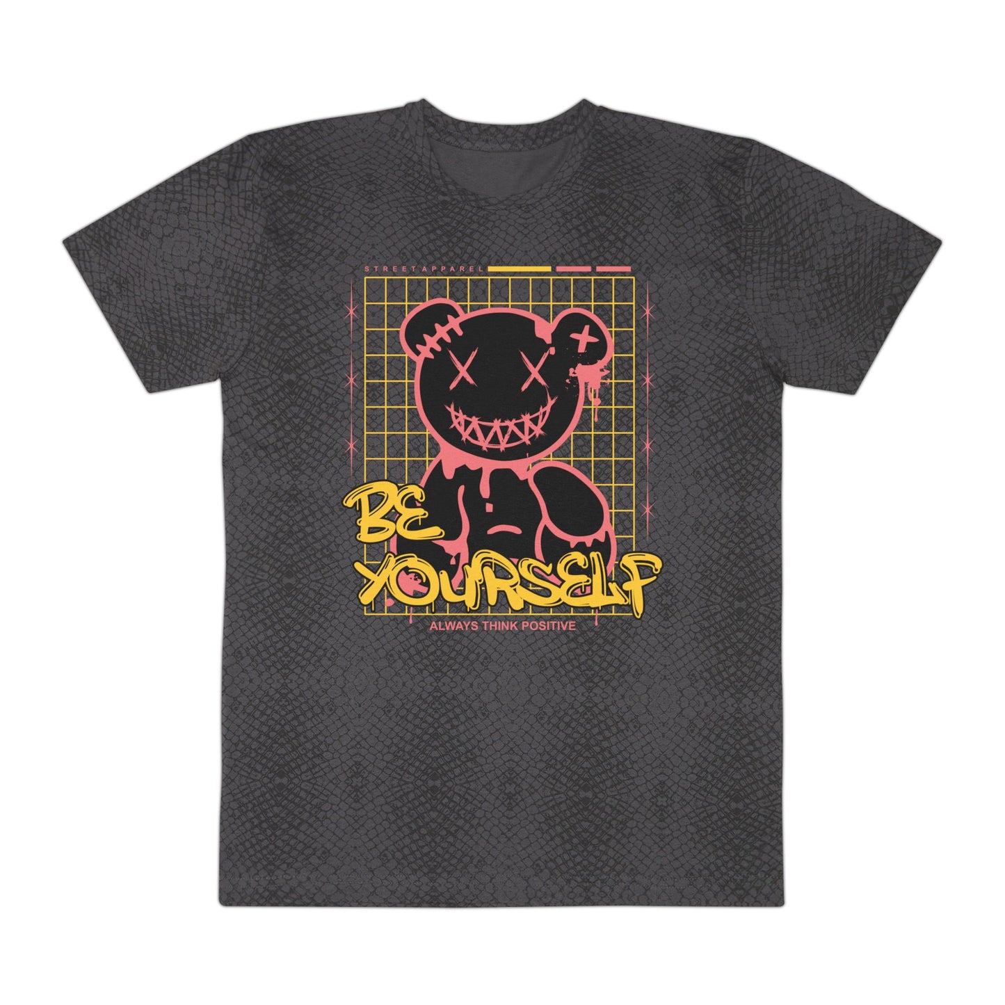 Men's Graphic T-Shirt - Be Yourself, Cool Casual Tee, Streetwear Style, Unique Gift for Him, Trendy Wear for Every Occasion Black Reptile