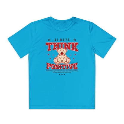 Youth Motivational Tee, Positive Thinking Shirt for Kids, Inspirational Youth Apparel, Birthday Gift, Daily Wear, Cheerful Style Atomic Blue