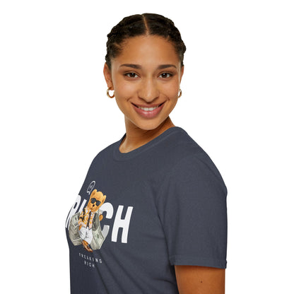 Freaking Rich T-Shirt, Unisex Softstyle Tee for Money Lovers, Fun Graphic Shirt for Birthdays, Gifts, Everyday Wear, Casual Attire