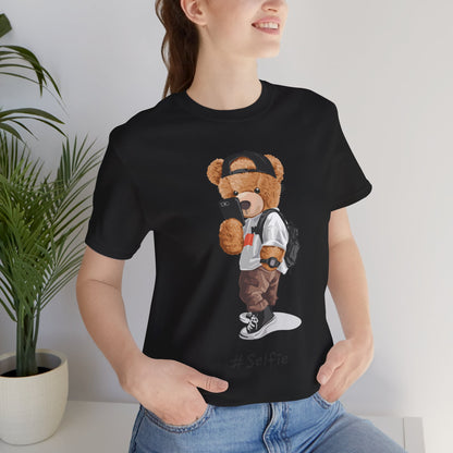 Cool Bear Graphic Tee, Casual Wear, Street Style T-Shirt, Gifts for Animal Lovers, Unique Unisex Shirt Black