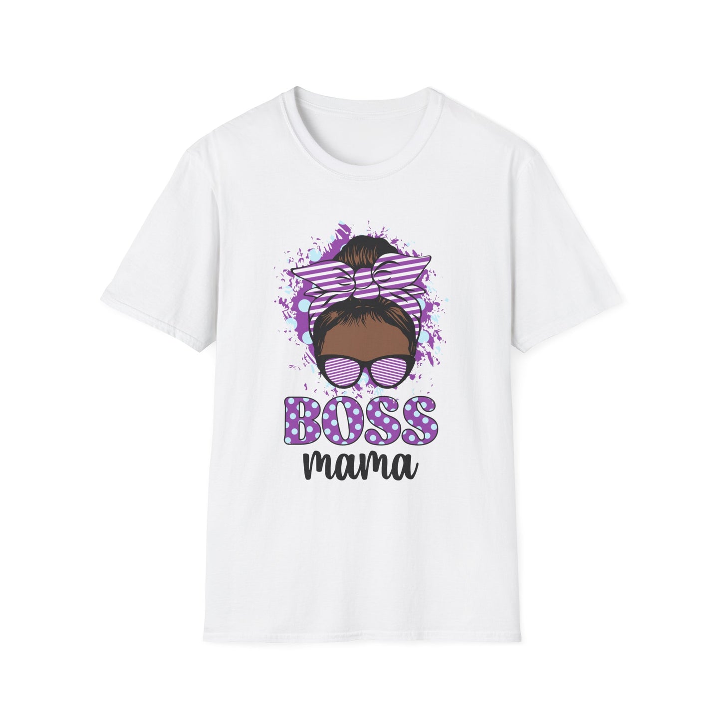 Boss Mama Unisex Softstyle T-Shirt | Trendy Graphic Tee, Gift for Moms, Mother's Day, Casual Wear, Statement Shirt White