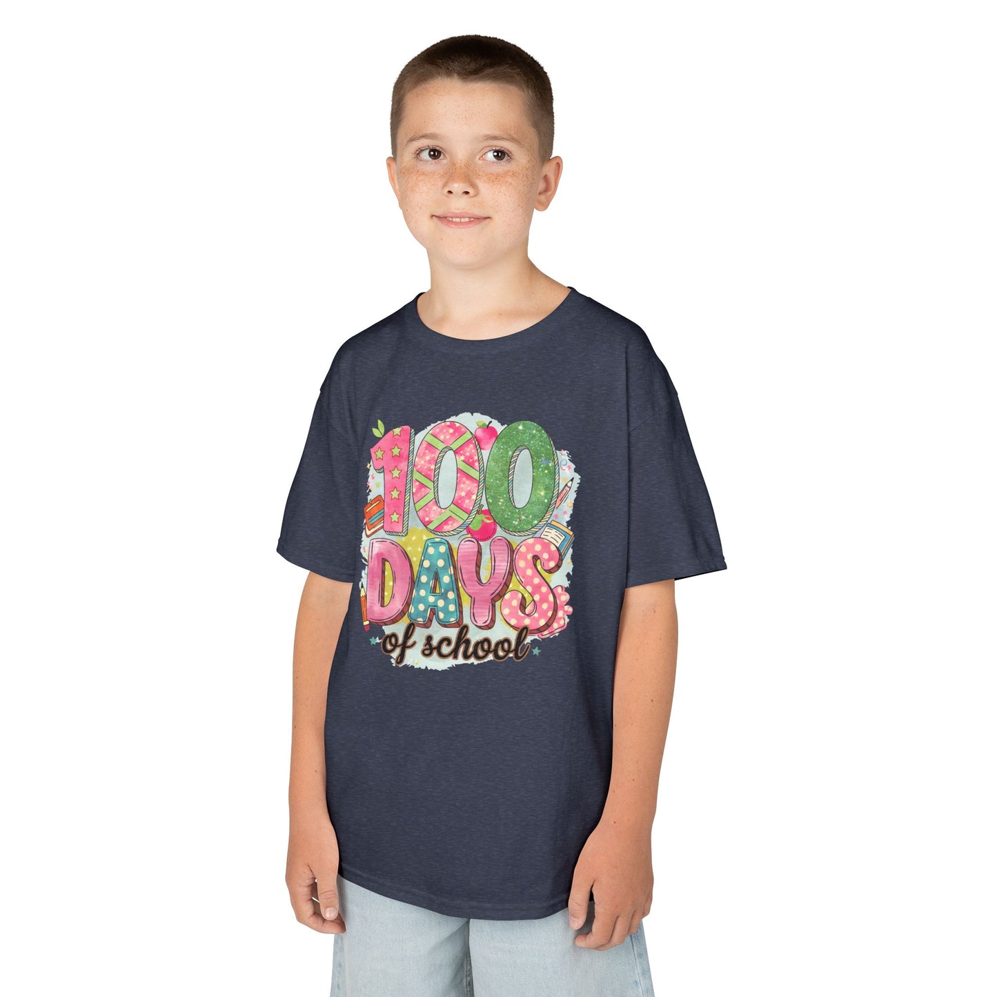 Kids 100 Days of School Tee, Fun t-shirt for kids, Milestone celebration shirt, Perfect for school events, Unique kids' apparel