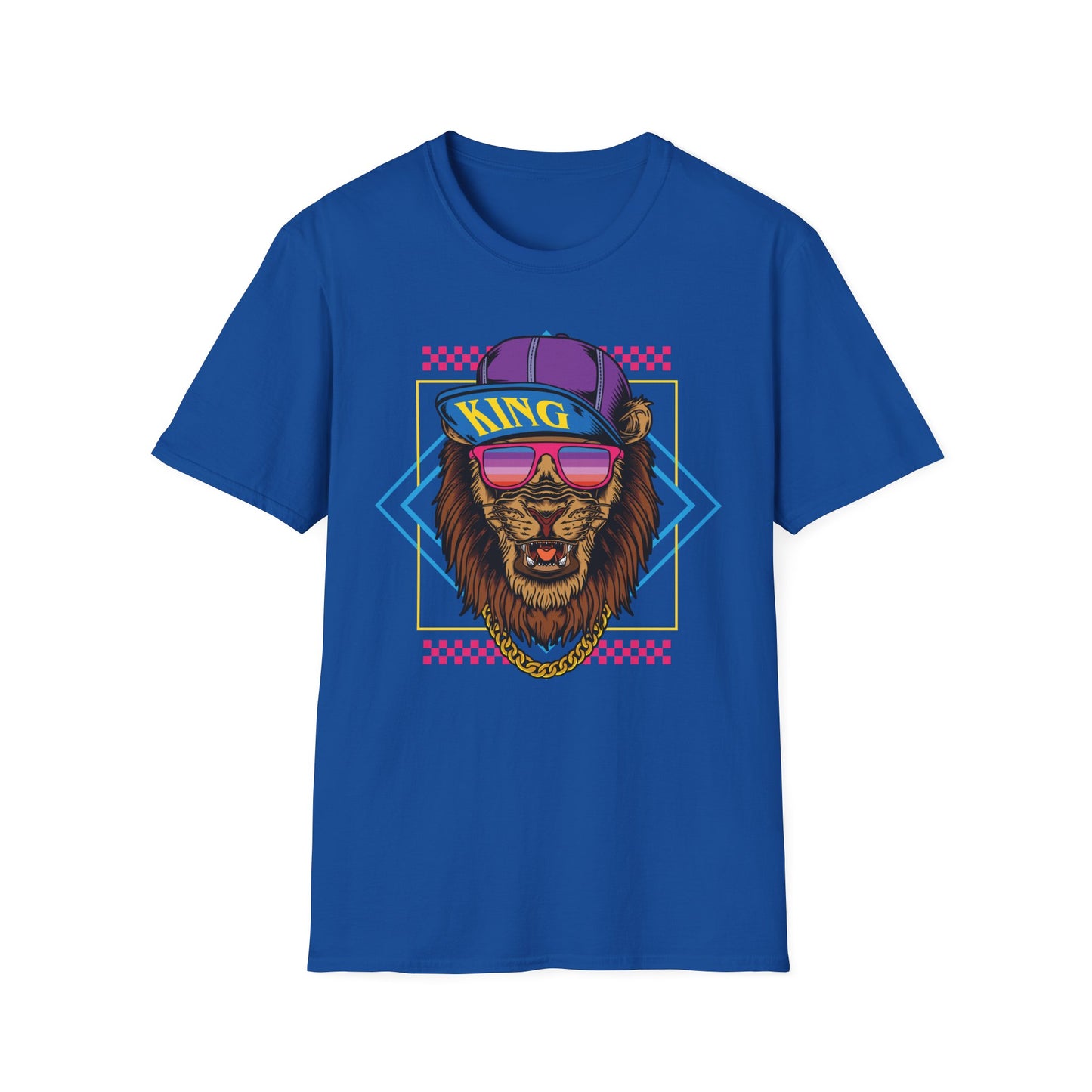 King Lion Graphic T-Shirt, Unisex Tee, Casual Wear, Gift for Animal Lovers, Streetwear, Festival Fashion Royal