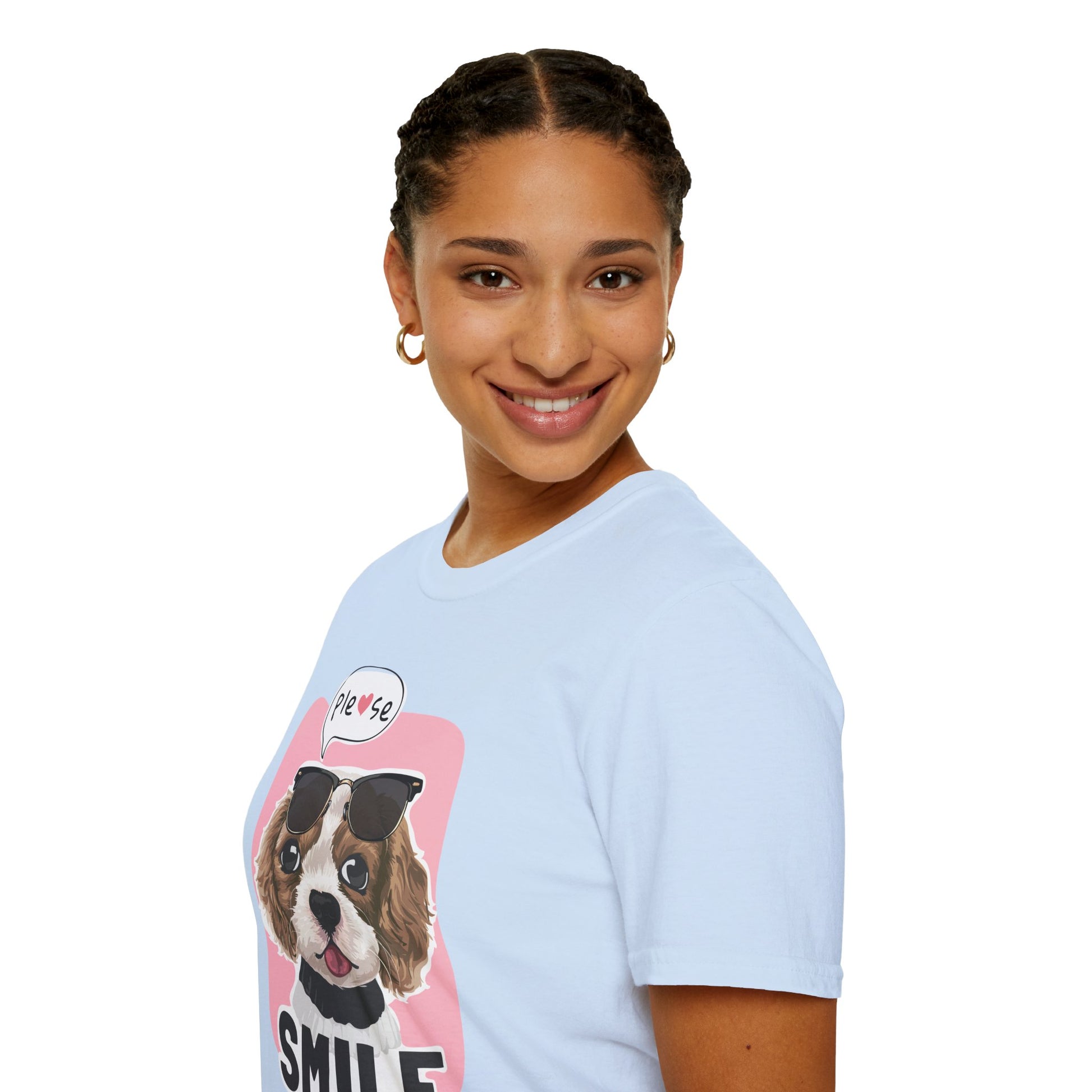 Cute Dog Smile T-Shirt, Dog Lover Gift, Pet Theme Apparel, Funny Animal Tee, Happy Summer Style