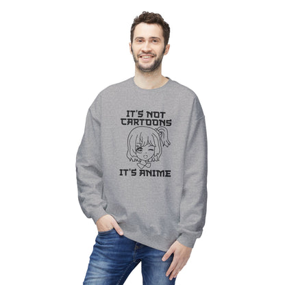 Anime Sweatshirt - It's Not Cartoons, Gift for Anime Fans, Casual Wear, Cozy Hoodie Alternative, Perfect for Conventions
